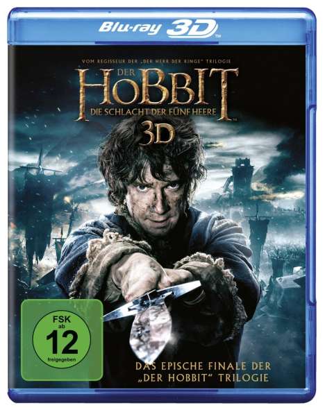 Der Hobbit: Die Schlacht der fünf Heere (3D &amp; 2D Blu-ray), 4 Blu-ray Discs