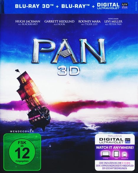 Pan (3D Blu-ray), Blu-ray Disc