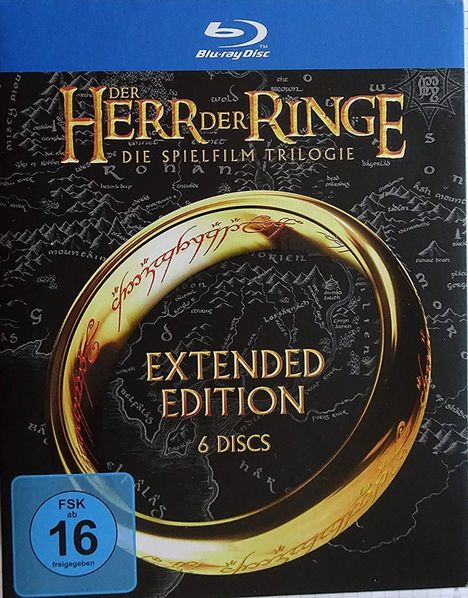 Der Herr der Ringe: Die Trilogie (Extended Edition) (Blu-ray), 6 Blu-ray Discs