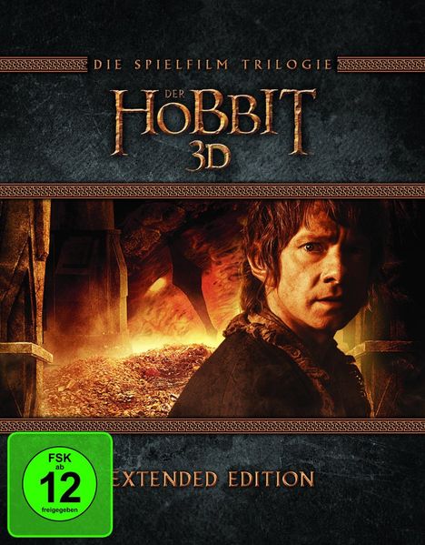 Der Hobbit: Die Trilogie (Extended Edition) (3D &amp; 2D Blu-ray), 15 Blu-ray Discs