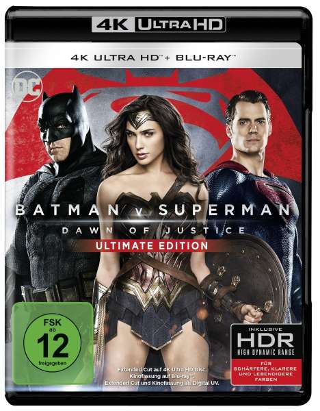 Batman v Superman: Dawn of Justice (Ultra HD Blu-ray &amp; Blu-ray), 1 Ultra HD Blu-ray und 1 Blu-ray Disc