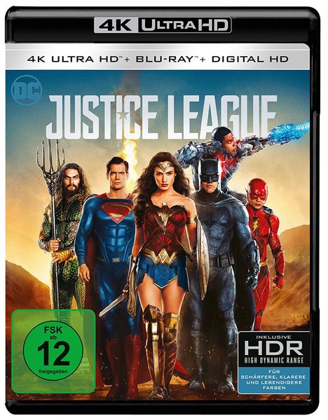 Justice League (Ultra HD Blu-ray &amp; Blu-ray), 1 Ultra HD Blu-ray und 1 Blu-ray Disc