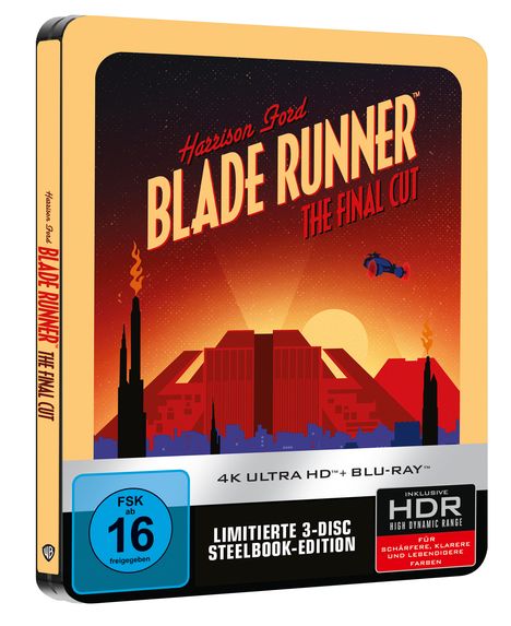 Blade Runner (Final Cut) (Ultra HD Blu-ray &amp; Blu-ray im Steelbook), 1 Ultra HD Blu-ray und 2 Blu-ray Discs
