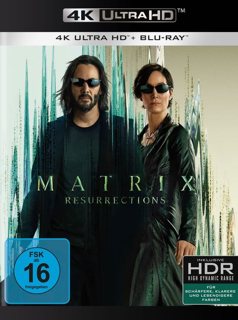 Matrix Resurrections (Ultra HD Blu-ray &amp; Blu-ray), 1 Ultra HD Blu-ray and 1 Blu-ray Disc