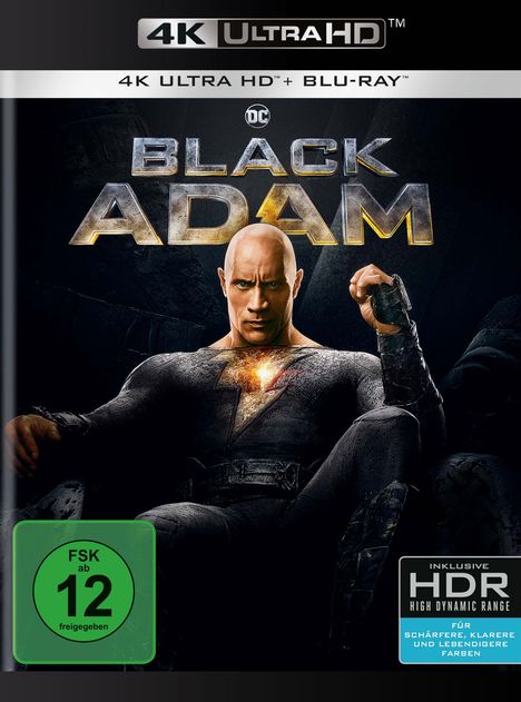 Black Adam (Ultra HD Blu-ray &amp; Blu-ray), 1 Ultra HD Blu-ray und 1 Blu-ray Disc