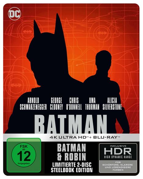 Batman &amp; Robin (Ultra HD Blu-ray &amp; Blu-ray im Steelbook), 1 Ultra HD Blu-ray und 1 Blu-ray Disc