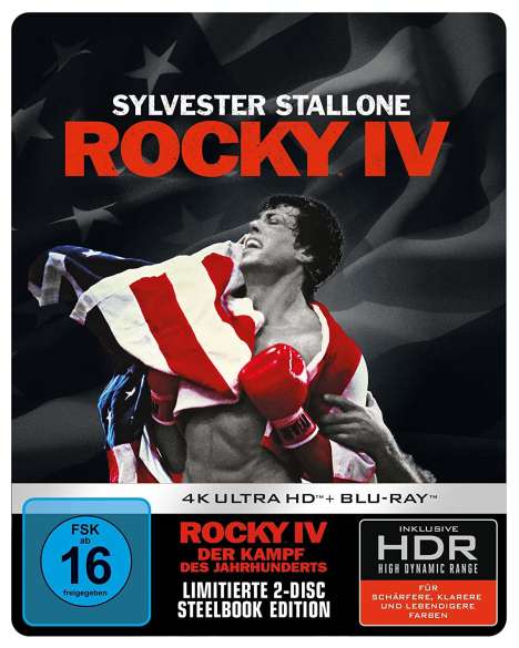 Rocky IV (Ultra HD Blu-ray &amp; Blu-ray im Steelbook), 1 Ultra HD Blu-ray und 1 Blu-ray Disc