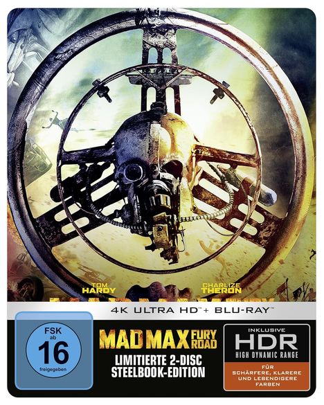 Mad Max - Fury Road (Ultra HD Blu-ray &amp; Blu-ray im Steelbook), 1 Ultra HD Blu-ray und 1 Blu-ray Disc