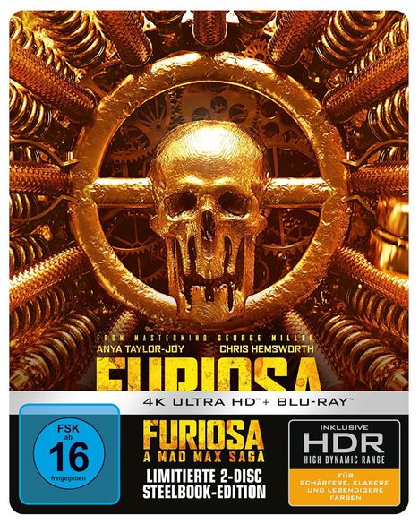 Furiosa: A Mad Max Saga (Ultra HD Blu-ray &amp; Blu-ray im Steelbook), 1 Ultra HD Blu-ray und 1 Blu-ray Disc