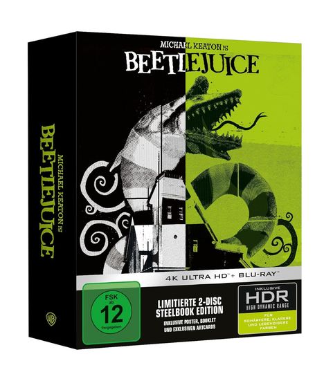 Beetlejuice (Ultimate Collector's Edition) (Ultra HD Blu-ray &amp; Blu-ray im Steelbook), 1 Ultra HD Blu-ray und 1 Blu-ray Disc