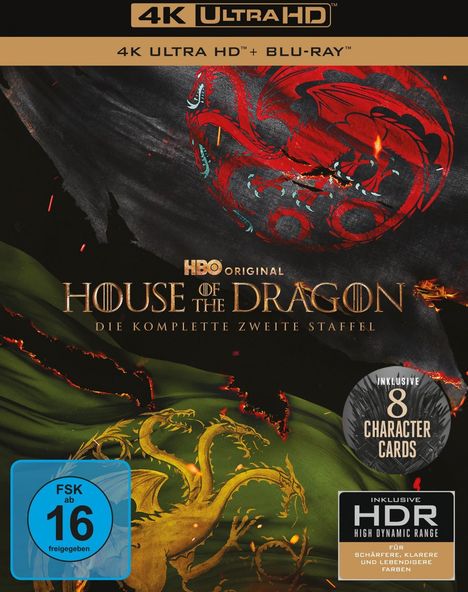 House of the Dragon Staffel 2 (Ultra HD Blu-ray &amp; Blu-ray), 4 Ultra HD Blu-rays und 4 Blu-ray Discs