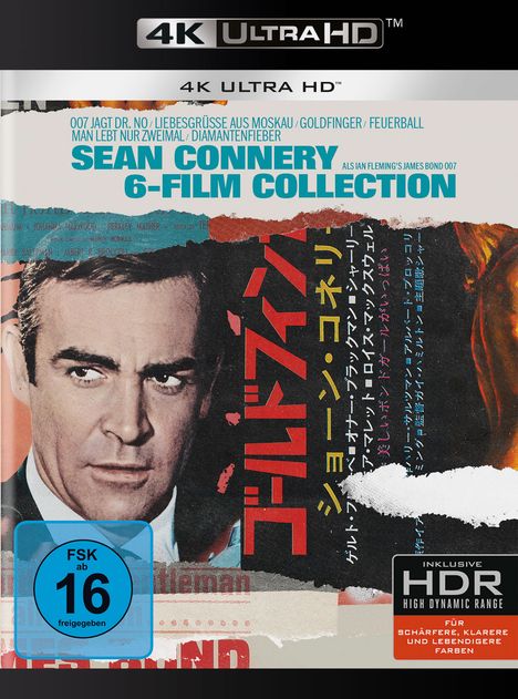 James Bond: Sean Connery 6-Film Collection (Ultra HD Blu-ray), 6 Ultra HD Blu-rays
