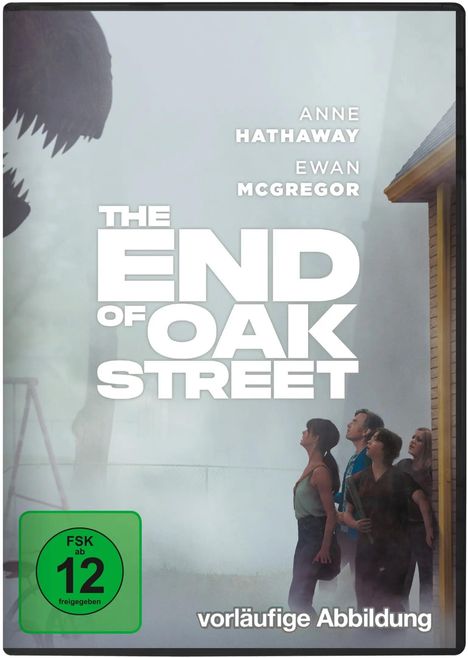 "The End of Oak Street", Anne Hathaway, Ewan McGregor, FSK 12. Silhouette eines Monsters; Menschen blicken nach oben.