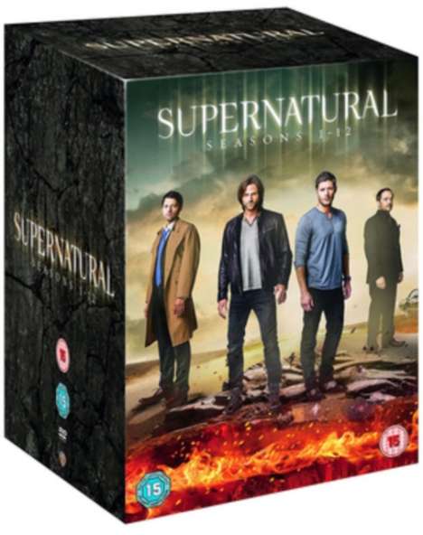 Supernatural Season 1-12 (UK-Import), 71 DVDs