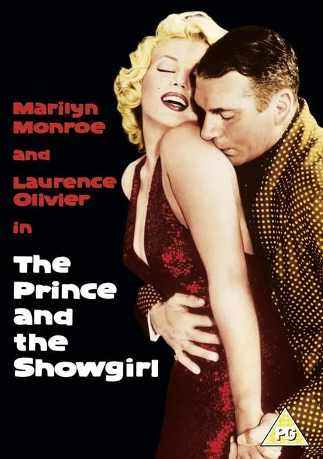 Marilyn Monroe und Laurence Olivier in "The Prince and the Showgirl". Eine Frau lacht, während ein Mann sie zärtlich hält.