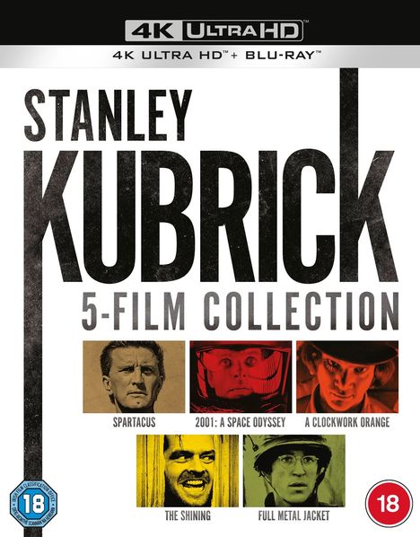 Stanley Kubrick 5-Film Collection (Ultra HD Blu-ray &amp; Blu-ray) (UK Import), 5 Ultra HD Blu-rays und 5 Blu-ray Discs