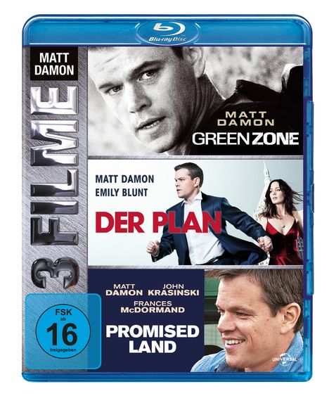 Matt Damon: 3-Movie-Set (Blu-ray), 3 Blu-ray Discs
