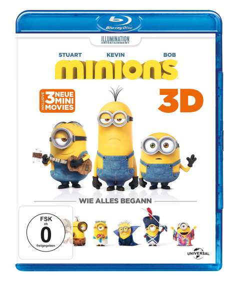 Minions (3D &amp; 2D Blu-ray), 2 Blu-ray Discs