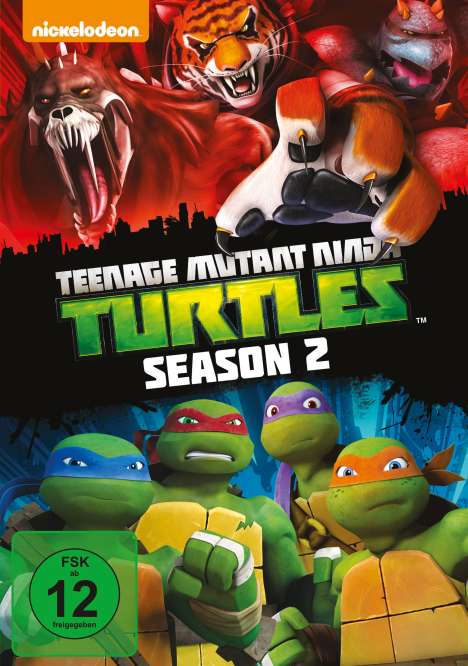 Teenage Mutant Ninja Turtles Season 2, 4 DVDs