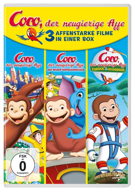 Coco, der neugierige Affe 1-3, 3 DVDs