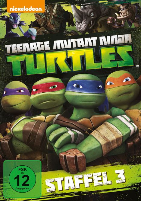 Teenage Mutant Ninja Turtles Season 3, 4 DVDs