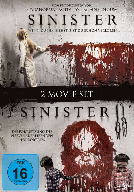 Sinister 1 &amp; 2, 2 DVDs
