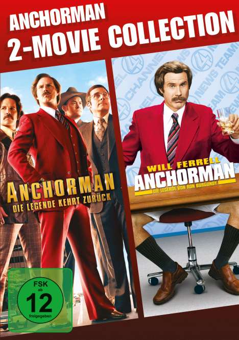 Anchorman 1 &amp; 2, 2 DVDs
