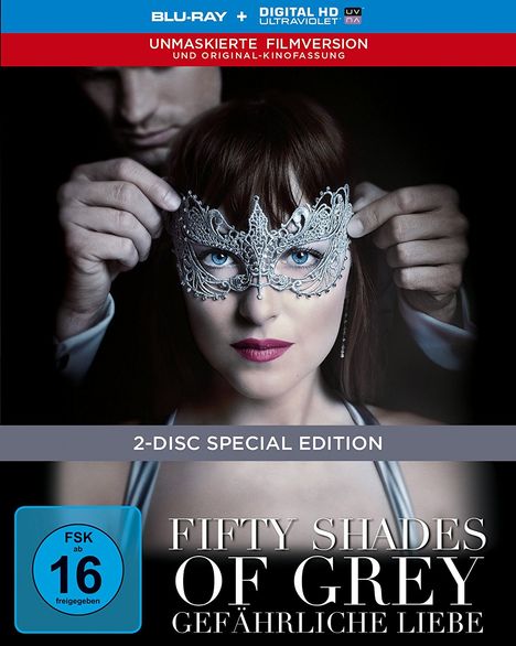 Fifty Shades of Grey 2 - Gefährliche Liebe (Limited Edition) (Blu-ray &amp; DVD im Digibook), 1 Blu-ray Disc und 1 DVD