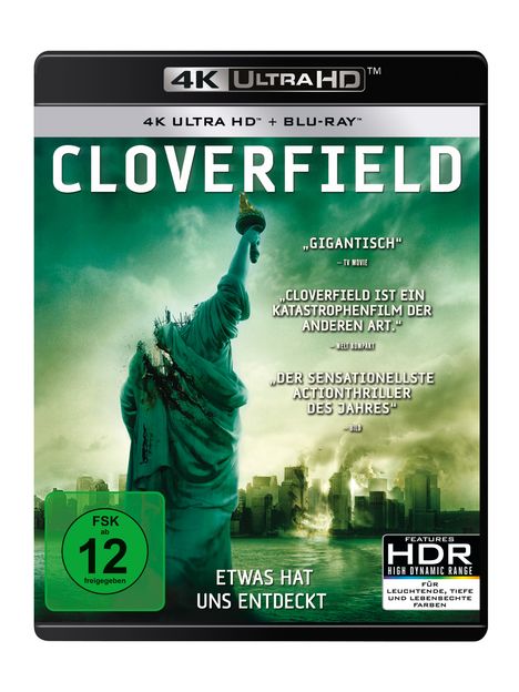 Cloverfield (Ultra HD Blu-ray &amp; Blu-ray), 1 Ultra HD Blu-ray und 1 Blu-ray Disc