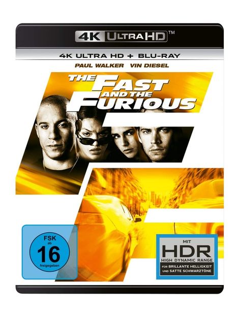 The Fast And The Furious (Ultra HD Blu-ray &amp; Blu-ray), 1 Ultra HD Blu-ray und 1 Blu-ray Disc