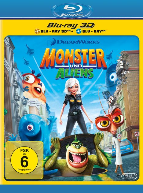 Monster und Aliens (3D &amp; 2D Blu-ray), 2 Blu-ray Discs