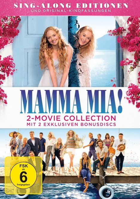 Mamma Mia! / Mamma Mia! Here we go again (Special Edition mit 2 Bonus-Discs), 4 DVDs