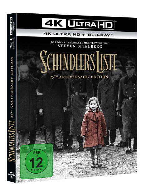 Schindlers Liste (25th Anniversary Edition) (Ultra HD Blu-ray &amp; Blu-ray), 1 Ultra HD Blu-ray und 1 Blu-ray Disc