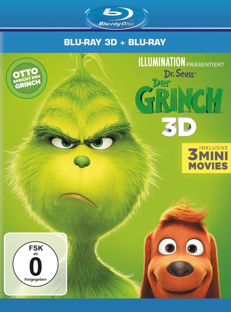 Der Grinch (2018) (3D &amp; 2D Blu-ray), 2 Blu-ray Discs