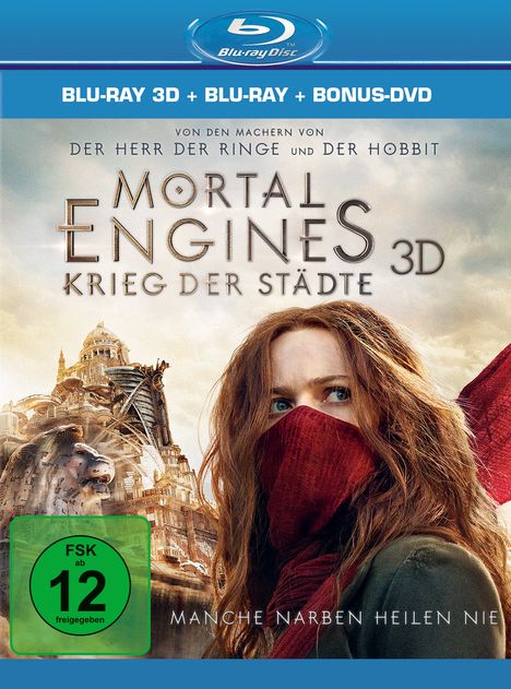 Mortal Engines: Krieg der Städte (3D &amp; 2D Blu-ray), 2 Blu-ray Discs und 1 DVD