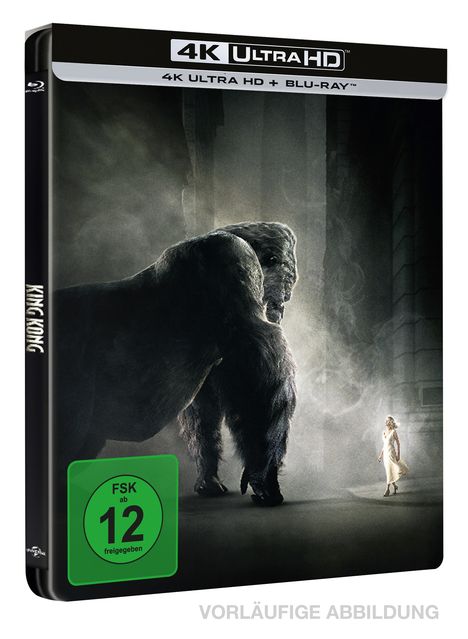 King Kong (2005) (Ultra HD Blu-ray &amp; Blu-ray im Steelbook), 1 Ultra HD Blu-ray und 2 Blu-ray Discs