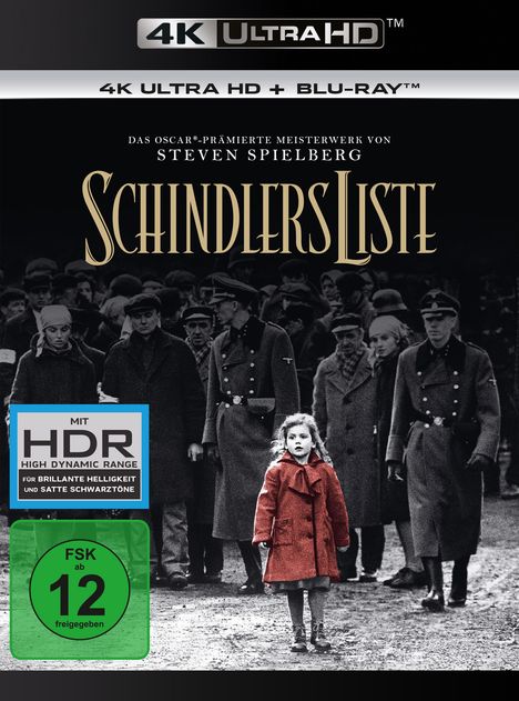 Schindlers Liste (Ultra HD Blu-ray &amp; Blu-ray), 1 Ultra HD Blu-ray und 2 Blu-ray Discs