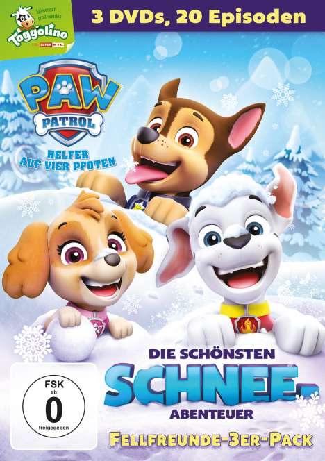 Paw Patrol: Die schönsten Schnee-Abenteuer, 3 DVDs