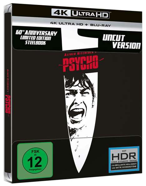 Psycho (1960) (Ultra HD Blu-ray &amp; Blu-ray im Steelbook), 1 Ultra HD Blu-ray und 1 Blu-ray Disc