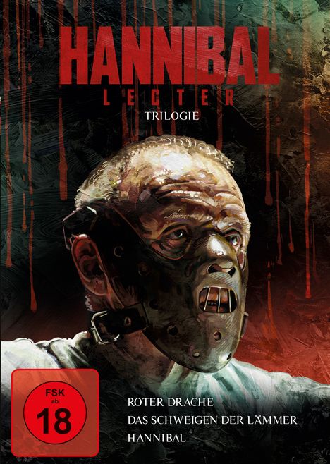 Hannibal Lecter Trilogie (Das Schweigen der Lämmer / Hannibal / Roter Drache), 3 DVDs