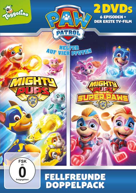 Paw Patrol: Mighty Pups &amp; Mighty Pups Super Paws, 2 DVDs
