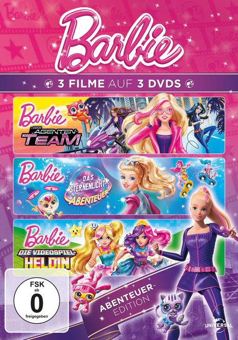 Barbie: Abenteuer-Edition, 3 DVDs