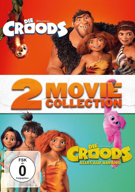 Die Croods 2 Movie Collection (Die Croods &amp; Die Croods - Alles auf Anfang), 2 DVDs