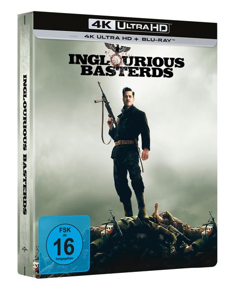 Inglourious Basterds (Ultra HD Blu-ray &amp; Blu-ray im Steelbook), 1 Ultra HD Blu-ray und 1 Blu-ray Disc