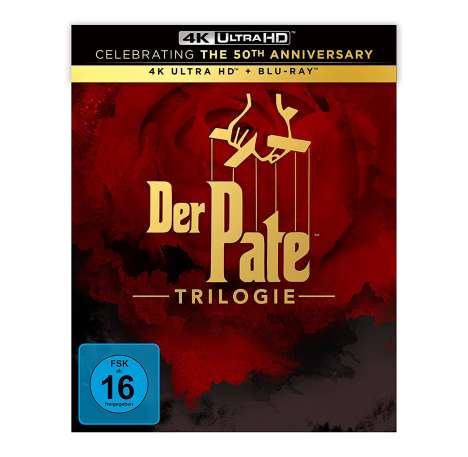 Der Pate Trilogie (Ultra HD Blu-ray &amp; Blu-ray), 4 Ultra HD Blu-rays und 5 Blu-ray Discs