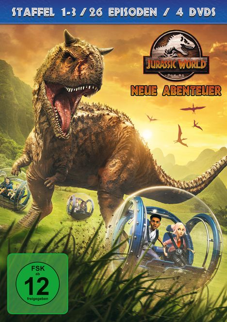 Jurassic World - Neue Abenteuer Staffel 1-3, 4 DVDs