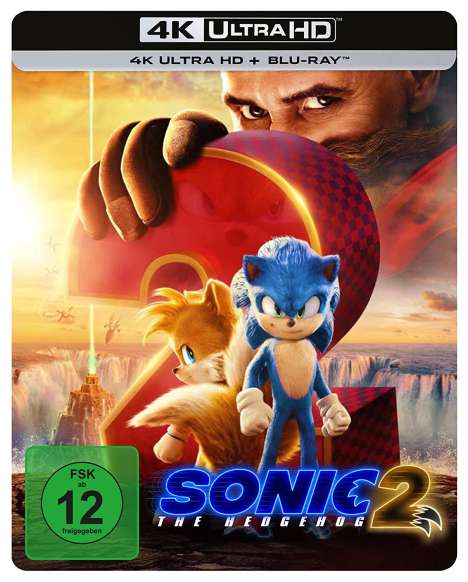 Sonic the Hedgehog 2 (Ultra HD Blu-ray &amp; Blu-ray im Steelbook), 1 Ultra HD Blu-ray und 1 Blu-ray Disc