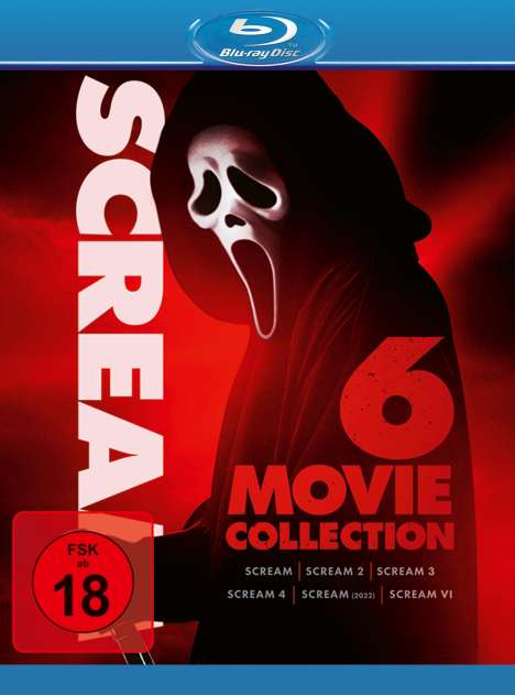 Scream: 6 Movie Collection (Blu-ray), 6 Blu-ray Discs