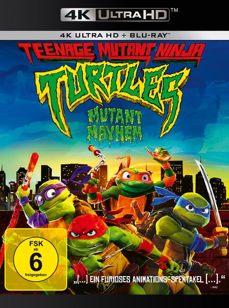 Teenage Mutant Ninja Turtles: Mutant Mayhem (Ultra HD Blu-ray &amp; Blu-ray), 1 Ultra HD Blu-ray und 1 Blu-ray Disc