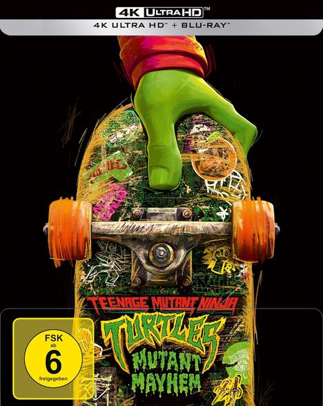 Teenage Mutant Ninja Turtles: Mutant Mayhem (Ultra HD Blu-ray &amp; Blu-ray im Steelbook), 1 Ultra HD Blu-ray und 1 Blu-ray Disc